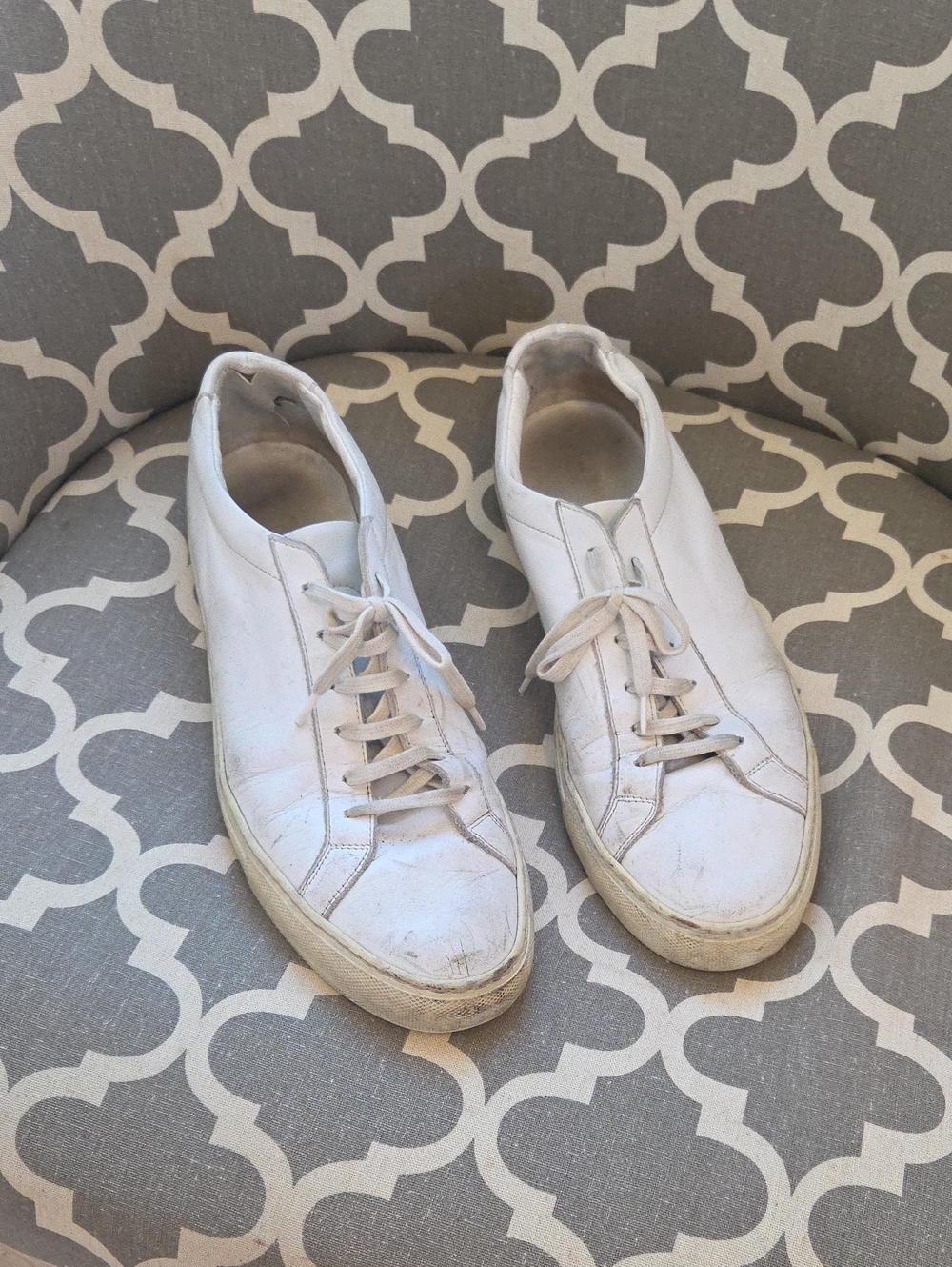 Common Projects White Leather Lace-Up Sneakers